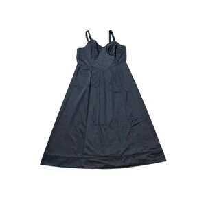 Vintage Women's Black Dress Slip Aristocraft by Superior Silky Shiny Nylon Sz 34